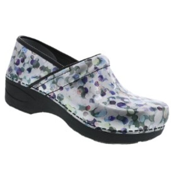DANSKO XP 2.0 MULTI DOT PATENT LEATHER CLOGS - Picture 1 of 16